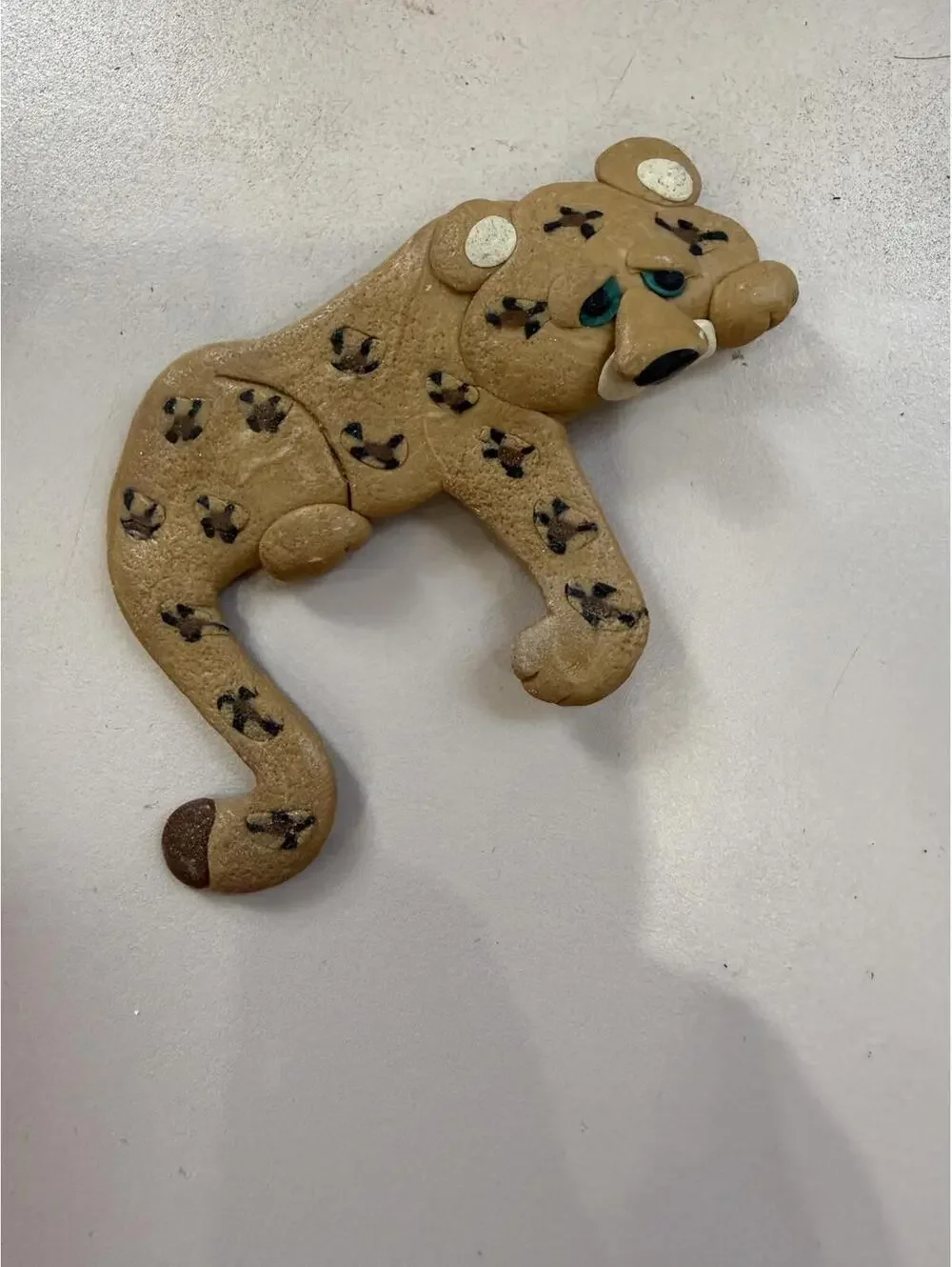 Handcrafted Clay Leopard Figurine
